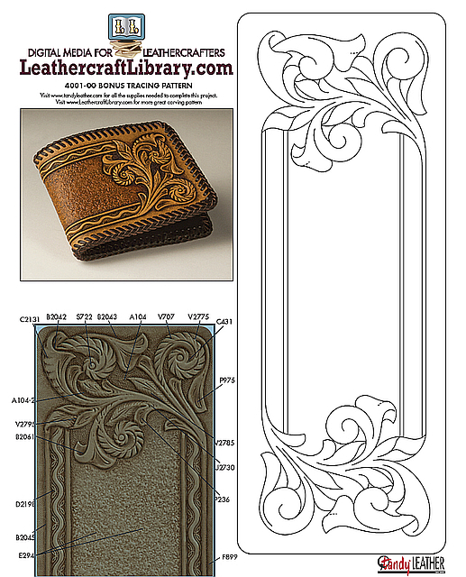 floral sketch embossing for wallet 000 thumbs