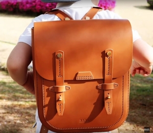 Leather backpack by studio HAEL