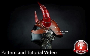 Pattern Viking helmet with horns from DieselpunkRo