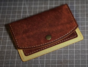 Free pattern of leather wallet for plastic cards