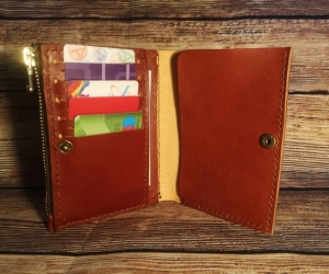 Free Pattern Bifold Wallet with Coin Section by Happy Elephant