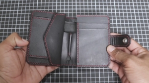 Free template Bifold wallet with a coin box from ARF handmade