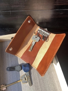 Free pattern of a leather key holder from TAIGA Handmade