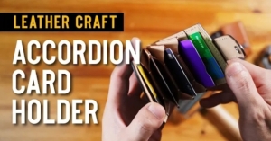 Free Pattern Card Holder Accordion by Sieun Leatherworks