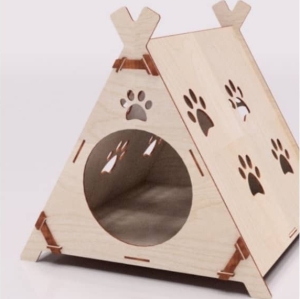 Free pattern Triangular cat house