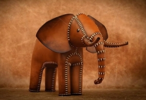 Free Leather Elephant Pattern by Oak Leathercraft