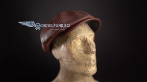 Free Pattern Six-piece and Eight-piece Leather Cap by DieselpunkRo