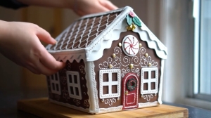 Free Pattern Gingerbread House Box by Paintyee Designs