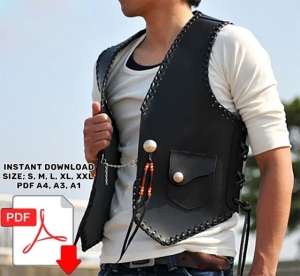 Men's leather vest