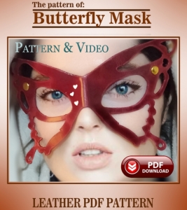 Free pattern leather butterfly mask by Leather art