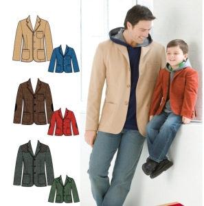 Free pattern men's jacket under a hoodie for an adult man and boy from Gian Hang