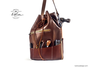 Free pattern leather tool bucket bag Situla by Karlova design