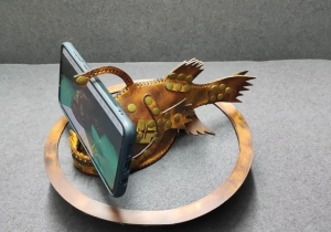 Free Fish Leather Phone Stand Template by Leather Pattern TS