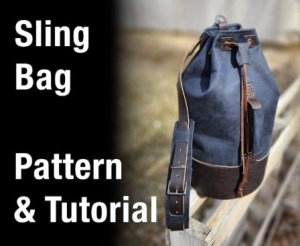 Free Pattern Medium Leather Sling Bag by Simple Good Leather