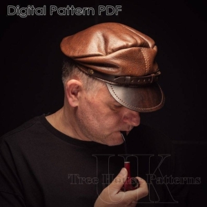 Free captain's cap pattern “Skipper Cap” from TreeHouseLeather HM