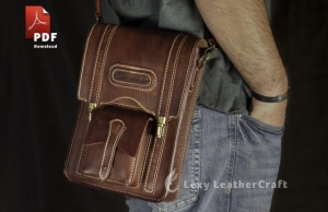 Free pattern Men's crossbody bag from Lexy