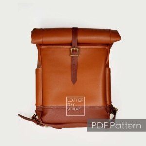 Free pattern Backpack-roll number 10 from Leather DIY Studio