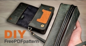 Free pattern Long leather clutch wallet from Caspia Leather