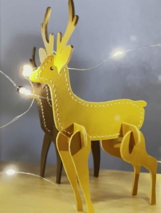 Free template for Christmas tree toy deer from project Oin