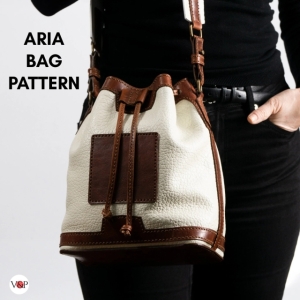 Leather pattern Bucket bag Aria from VasileandPavel