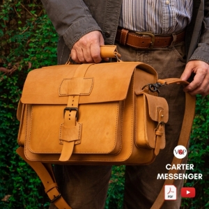 Free pattern Carter leather messenger bag from VasileandPavel