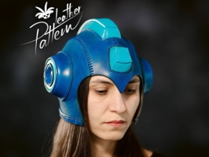 Free video game character helmet pattern MegaMan