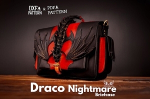 Бесплатная выкройка Кожаный портфель Draco Nightmare от Creative Awl