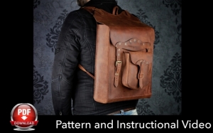 Free Leather Backpack Pattern by DieselpunkRo