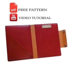 Free pattern leather folder for documents A4 format from Barca