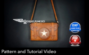 Free Pattern Messenger Bag with Star by DieselpunkRo