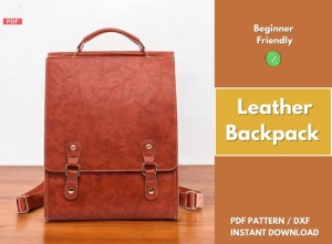 Free Pattern Leather Backpack by FloresPatterns