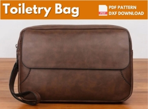 Free Leather Toiletry Bag Pattern by FloresPatterns