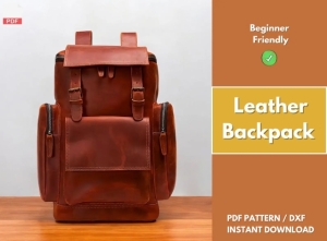 Free Leather Backpack Pattern #3 by FloresPatterns