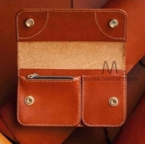 Free pattern for a long purse from Mama leather goods