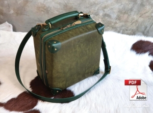 Free Leather Crossbody Bag Pattern Simple Trunk by craftsmangus