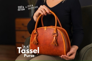 Free Pattern Leather Tassel Bag by Creative Awl