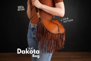 Бесплатная выкройка Кожаная сумка хобо с бахромой Dakota от Creative Awl