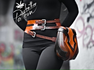 Бесплатная выкройка кожаных пояса и набедренной сумки - Комплект Artemis от LeatherHubPatterns