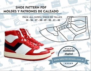 Set of free patterns for sneakers and trainers from Molderia digital