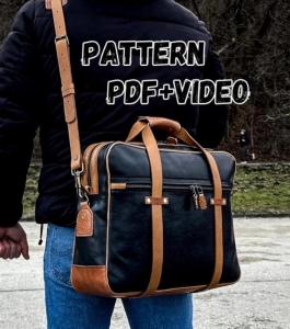 Бесплатная выкройка Сумка для ноутбука от MGLeatherPatternPDF