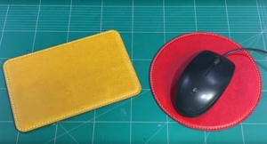 Free pattern of leather two-layer mouse pad