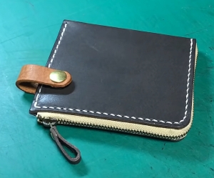 Free pattern thin short zipper wallet