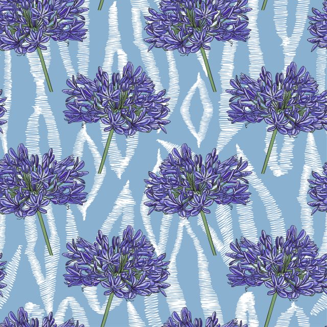 blue-agapanthus-on-an-abstract-background
