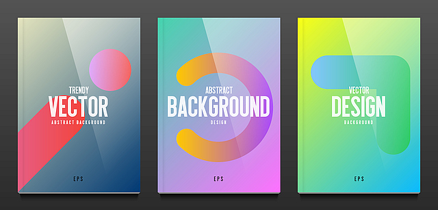 colorful trendy gradient thumbs