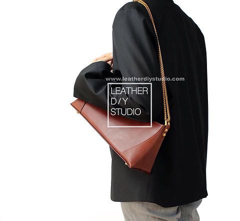 small leather clutch by leather diy studio 002