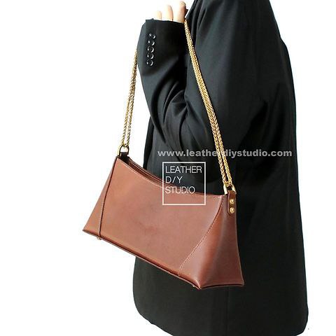 small leather clutch by leather diy studio 004