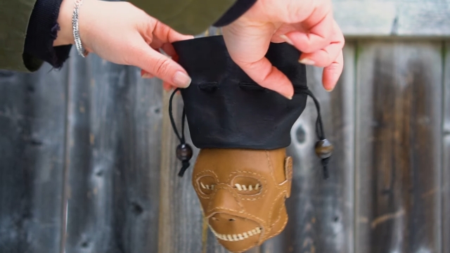 leather shrunken head pouch by paintyee designs 003 thumbs